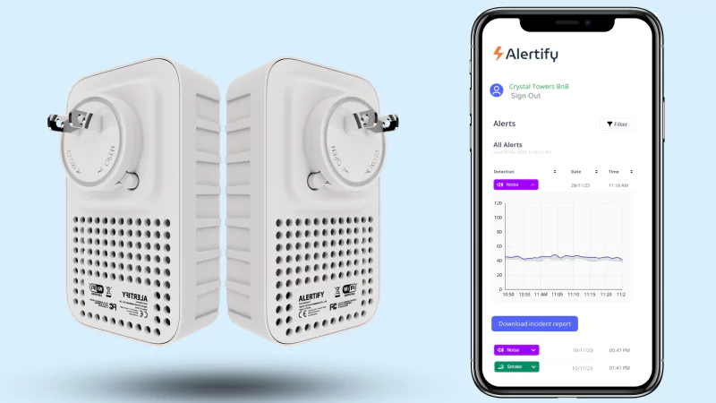 AIrbnb smoke detector and monitoring device